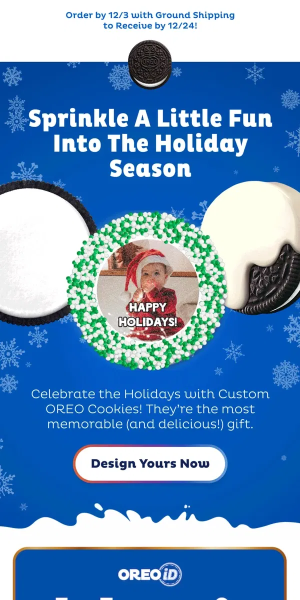 Email from OREO. LAST Chance to Order OREOiD for the Holidays🎁