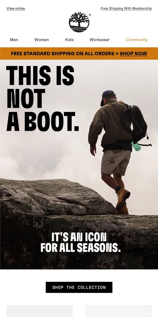 Email from Timberland. This is Not A Boot. It's A Year-Round Icon.