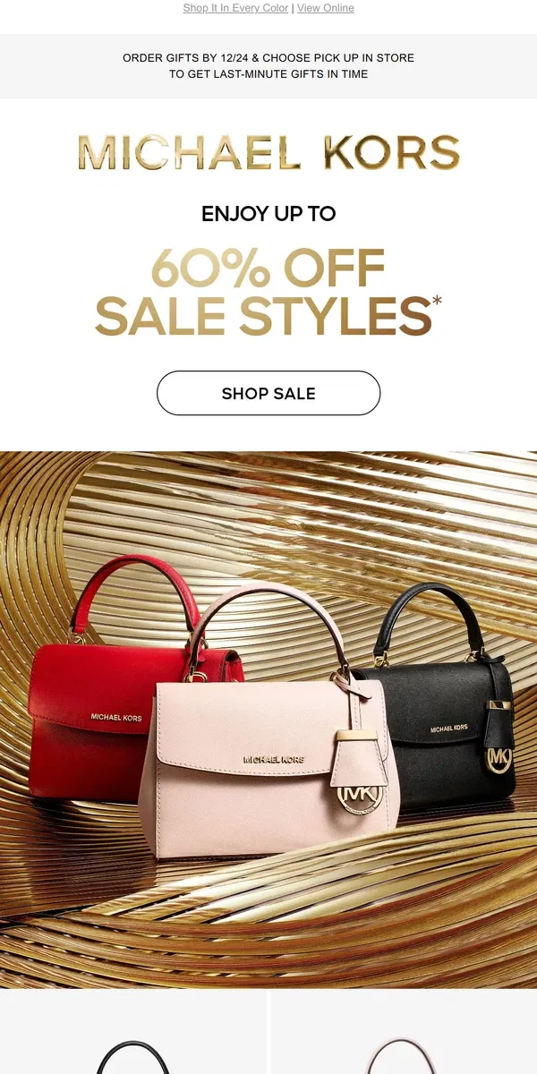 Email from Michael Kors. The Ava Crossbody Is Up To 60% Off