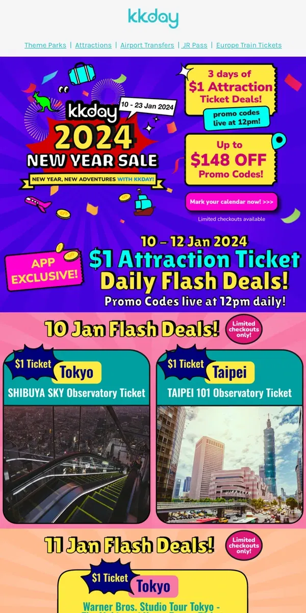 Email from KKday. 🪄 $1 Only: Tokyo Harry Potter Studio Tour Ticket