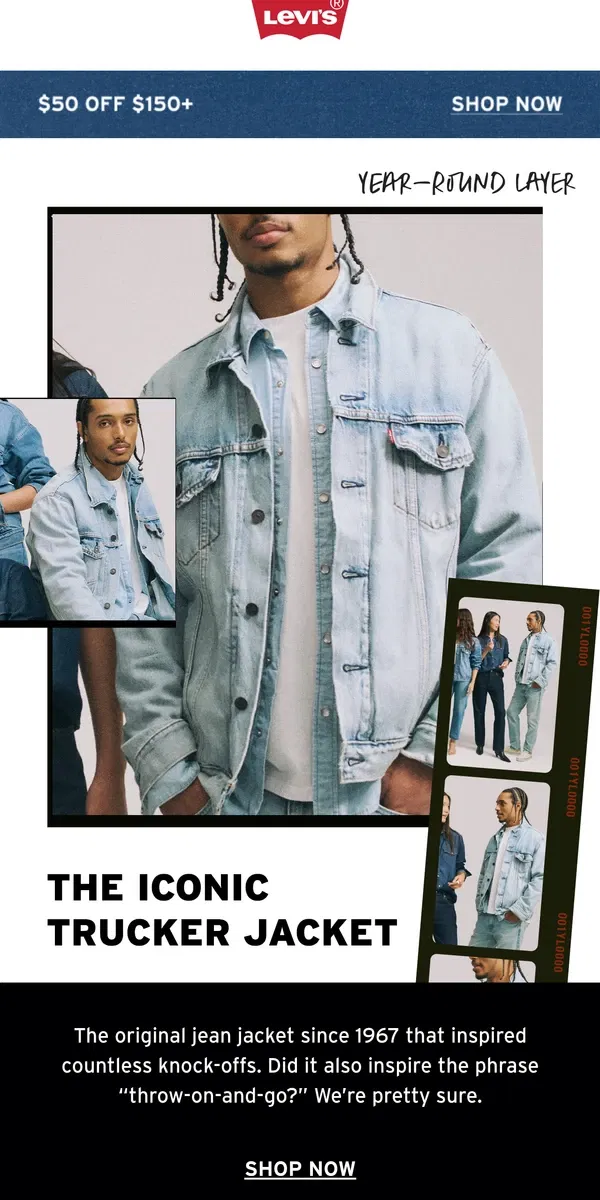 Email from Levi's. The ultimate spring layer