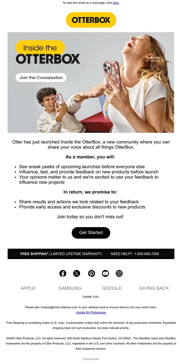 Email from OtterBox. We've got a curious case for you — Your exclusive invite to Inside the OtterBox awaits