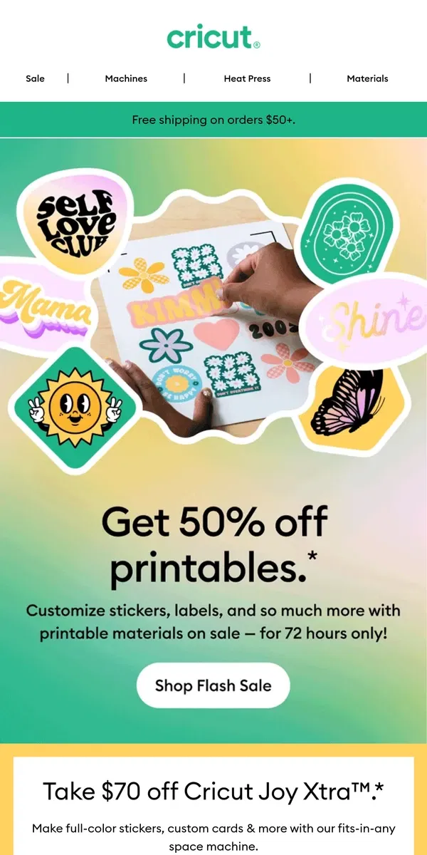 Email from Cricut. 🚨 FLASH SALE 🚨