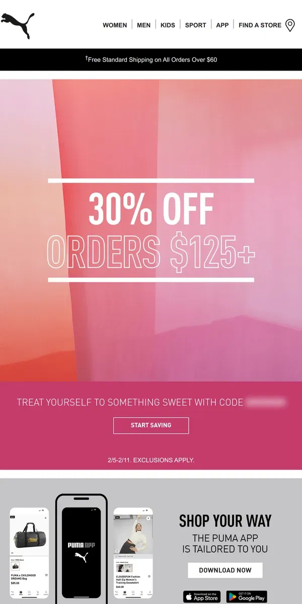 Puma coupons 5 dollars off hotsell