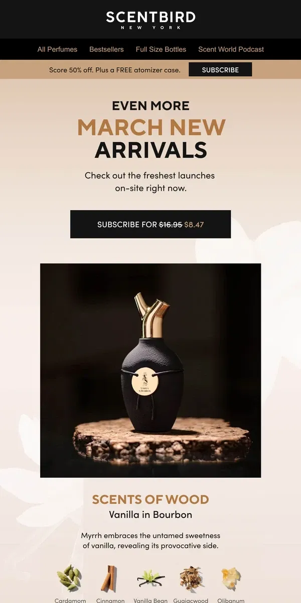 Email from Scentbird. Even MORE NEW Arrivals for March?