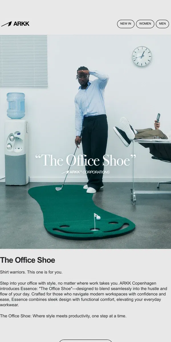 Email from ARKK Copenhagen. The Office Shoe