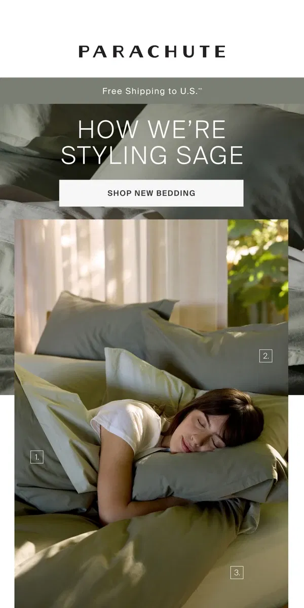 Email from Parachute Home. Loving Sage? Here’s How To Style It