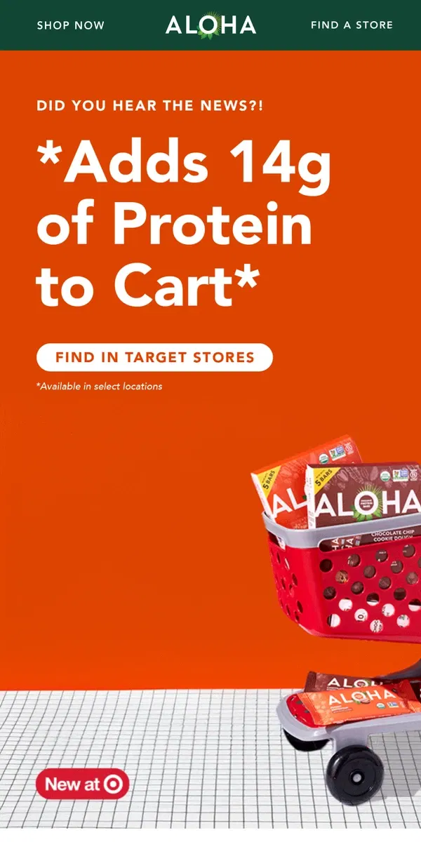 Email from ALOHA. We're in Target 🎯