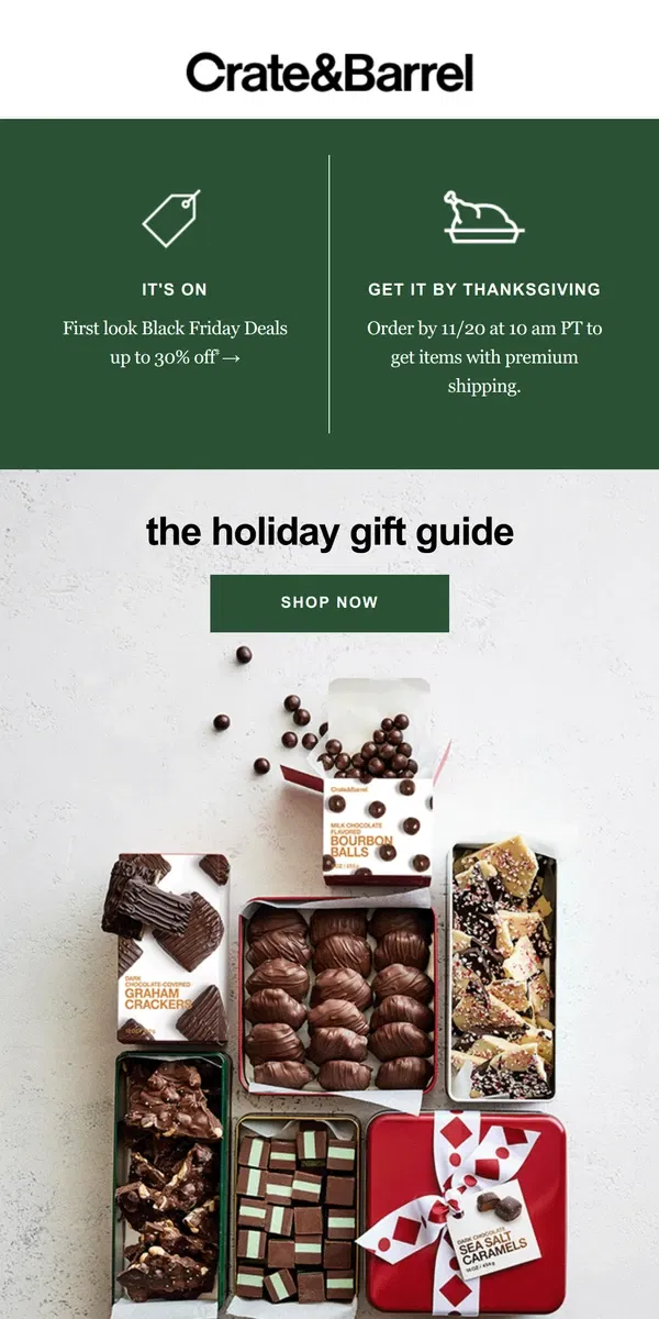 Email from Crate & Barrel. The Gift Guide | Ready to check off your list? 🎁