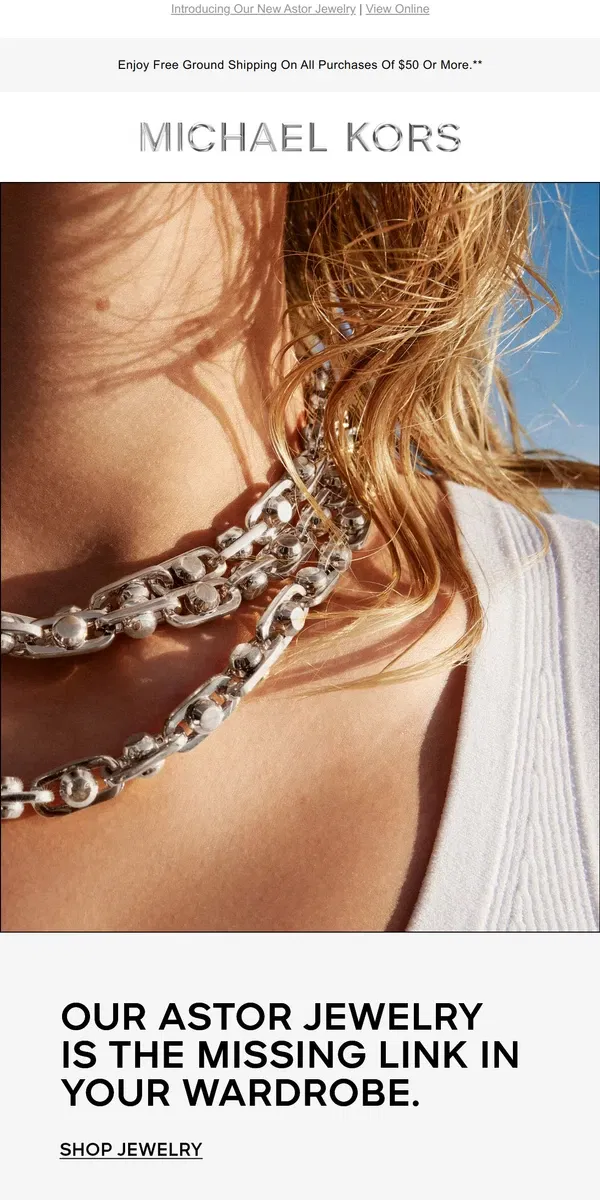 Email from Michael Kors. Chains of Command