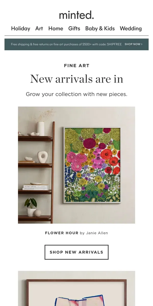 Email from Minted. All NEW art!