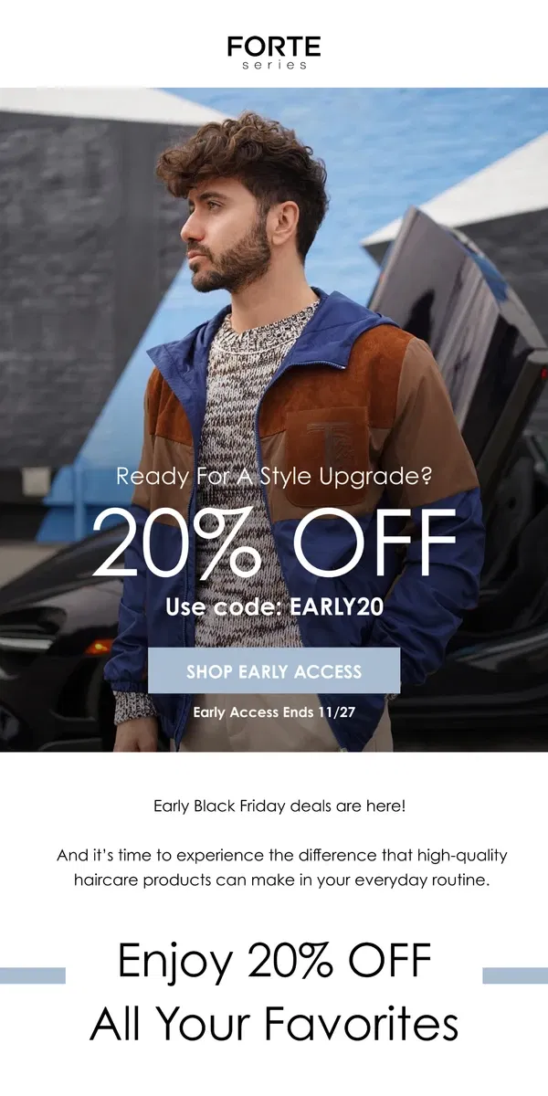 Email from Forte Series. Your secret Black Friday deal is waiting.