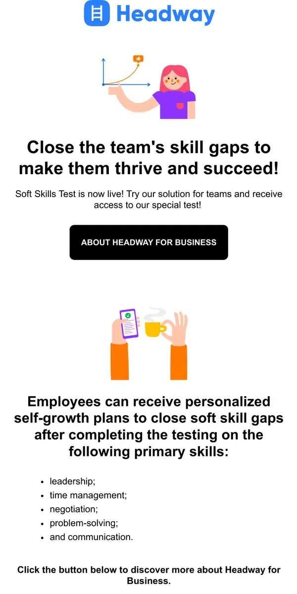 Email from Headway. Professional growth for companies!📚