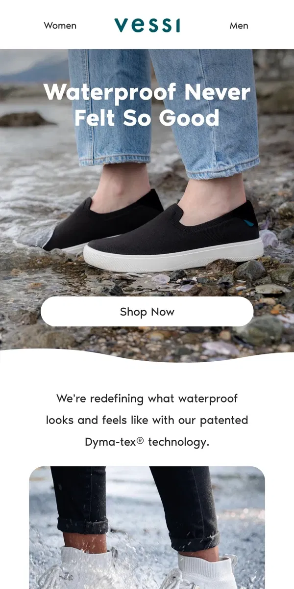 Email from Vessi. But are they really waterproof?