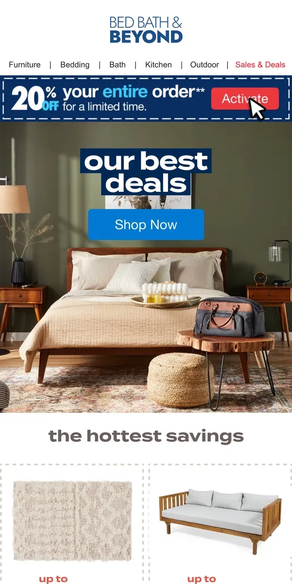 Email from Bed Bath & Beyond. Our Best Deals for Cooler Months 🧣