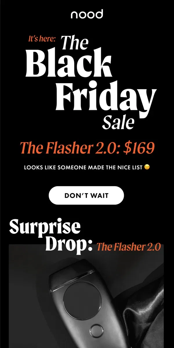 Email from Nood. 🚨 Black Friday Starts Now 🚨