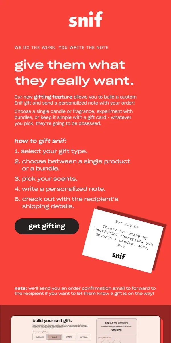 Email from Snif. Give the gift of Snif. 🎁