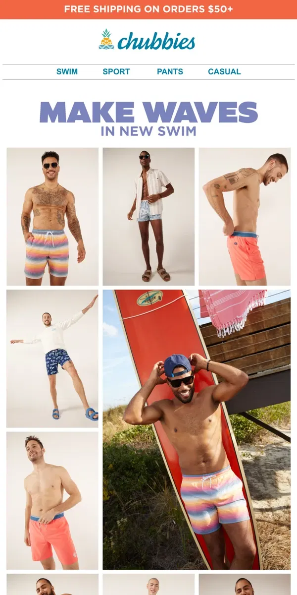 Email from Chubbies Shorts. It's always trunk season at Chubbies...