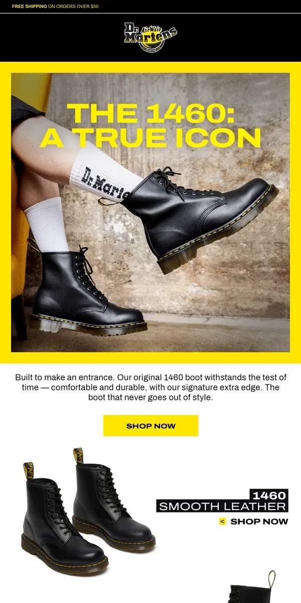 Email from Dr. Martens. The 1460 never goes out of style