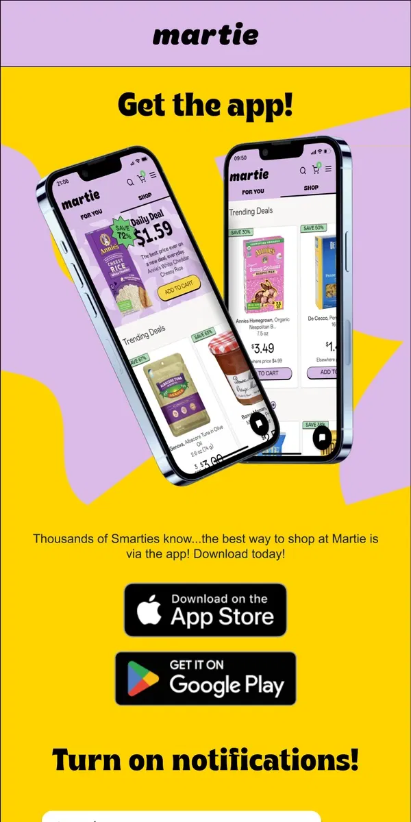 Email from Martie. 📱Best way to save? Get the app!