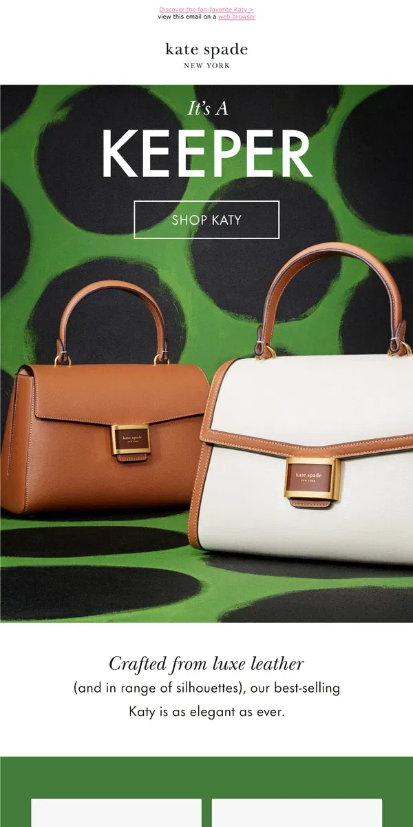 Email from Kate Spade. Everyone's shopping this handbag