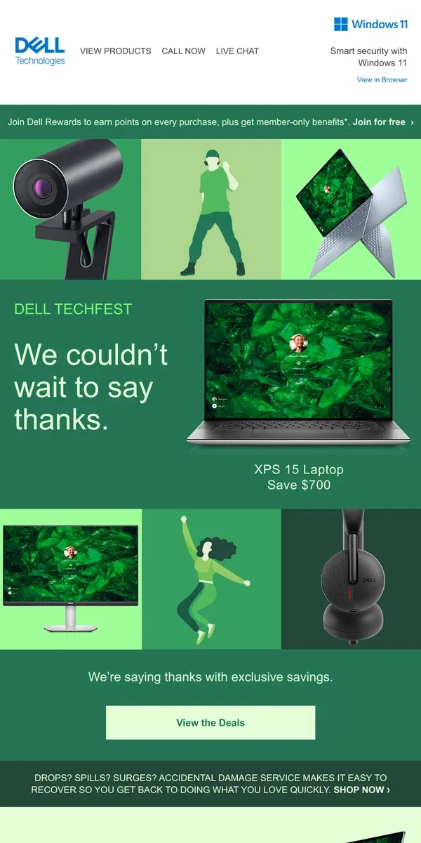 Email from Dell. We’re saying thanks to you during Dell TechFest.