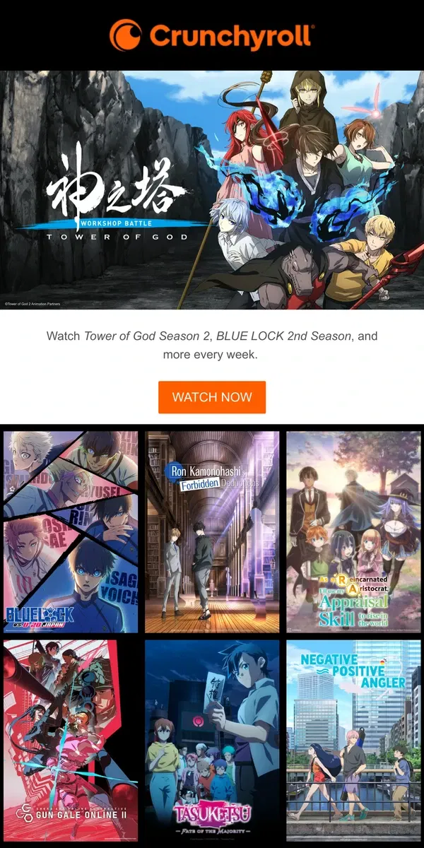 Email from Crunchyroll. Immerse Yourself In Drama With These Anime!