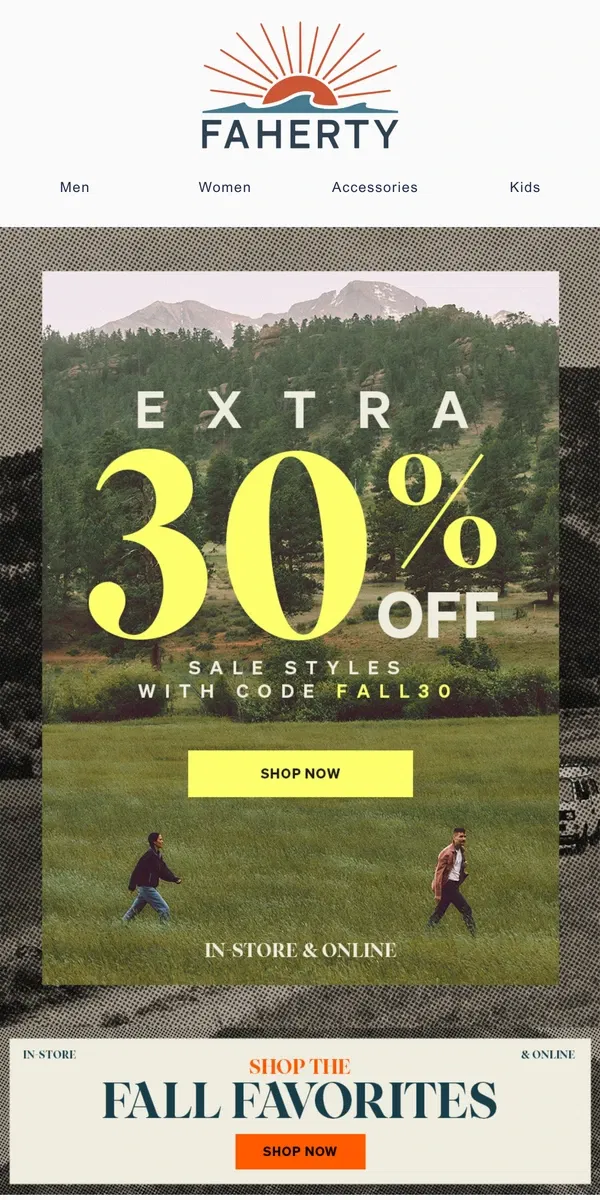 Email from Faherty. It's Here: Sale On Sale