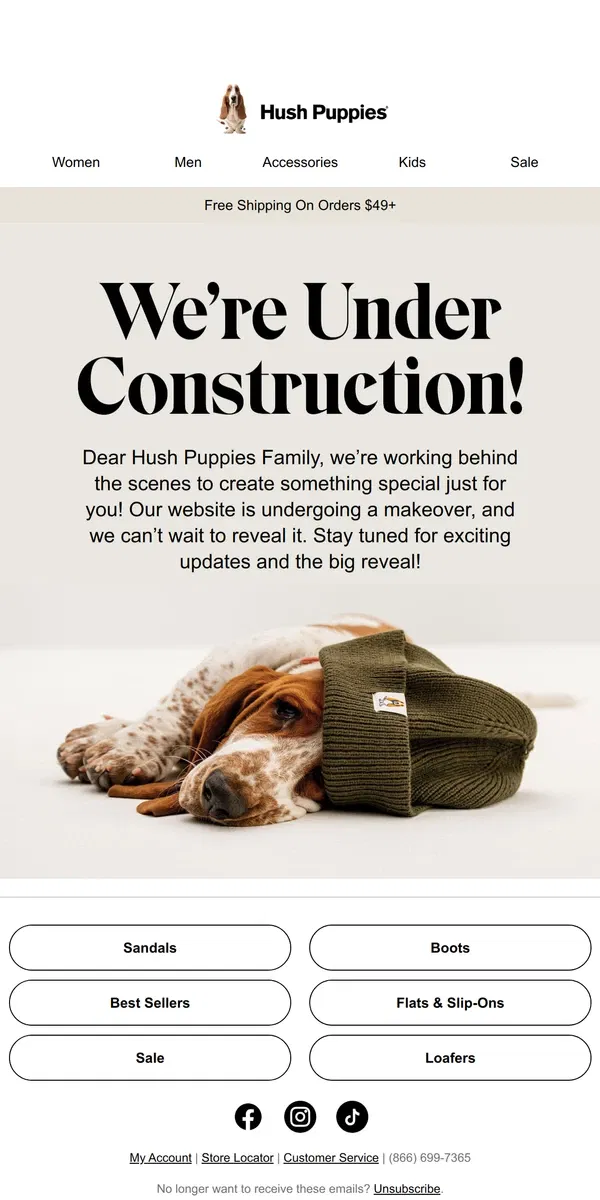 Email from Hush Puppies. 🌟 Excited Changes Coming Soon! 🌟