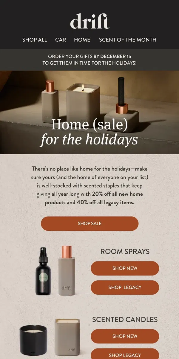 Email from drift.. SALE! 20% OFF NEW HOME PRODUCTS!