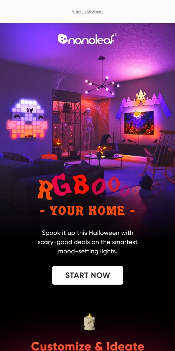 Email from Nanoleaf. 🎃 Keep It Creepy 🎃