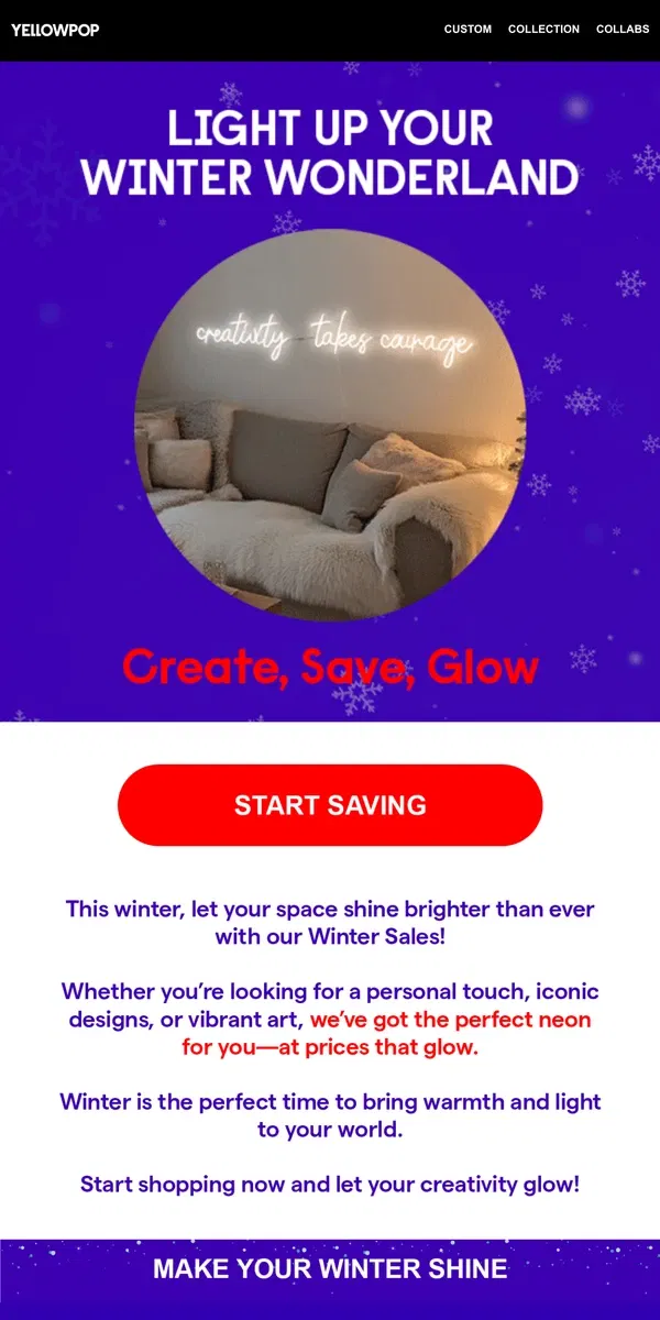 Email from Yellowpop. Winter Deals Up to 50% Off!