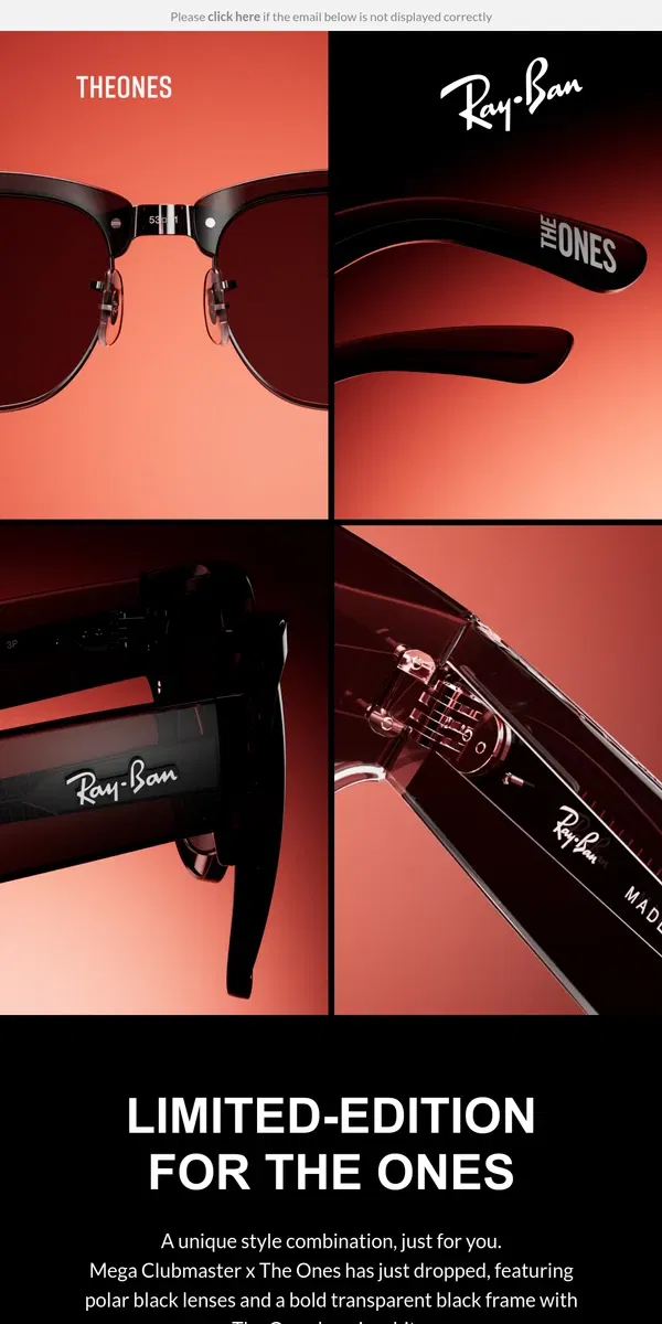 Email from Ray-Ban. A new drop is here: Mega Clubmaster