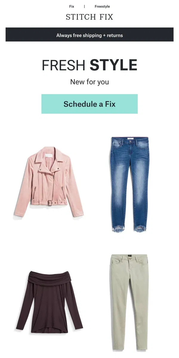 Email from Stitch Fix. Picture it: no decisions 🙌