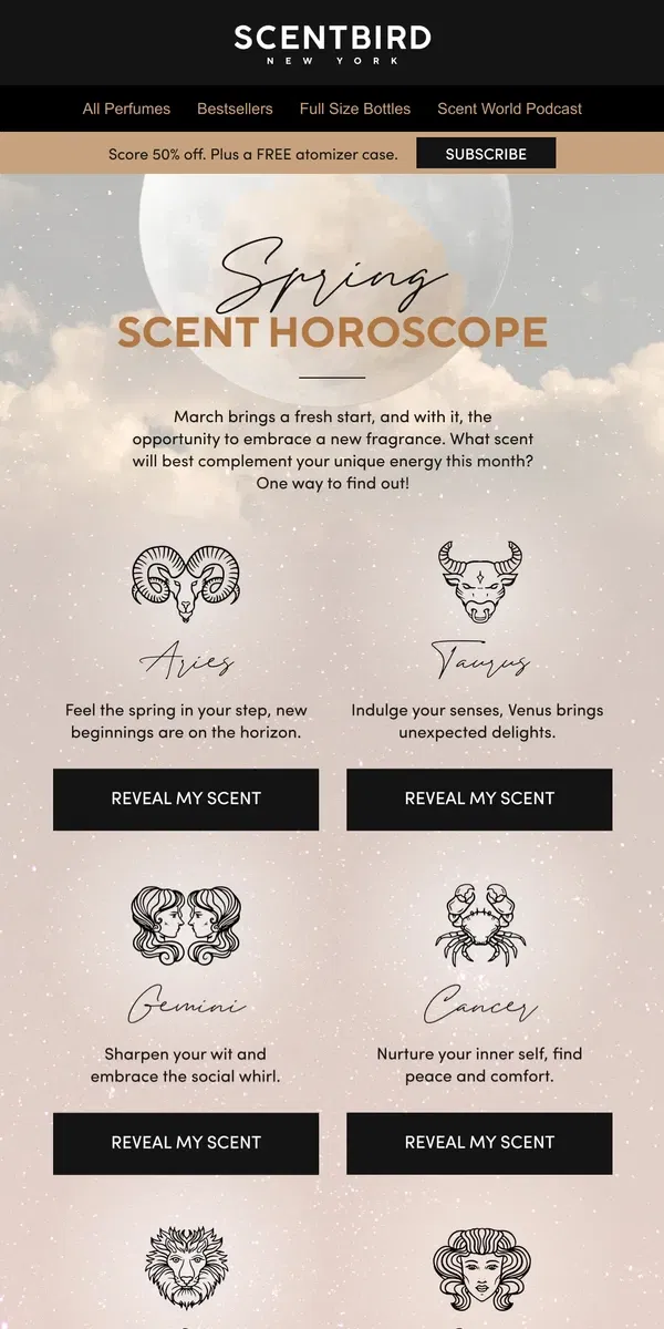 Email from Scentbird. Explore Your Scent Horoscope for March