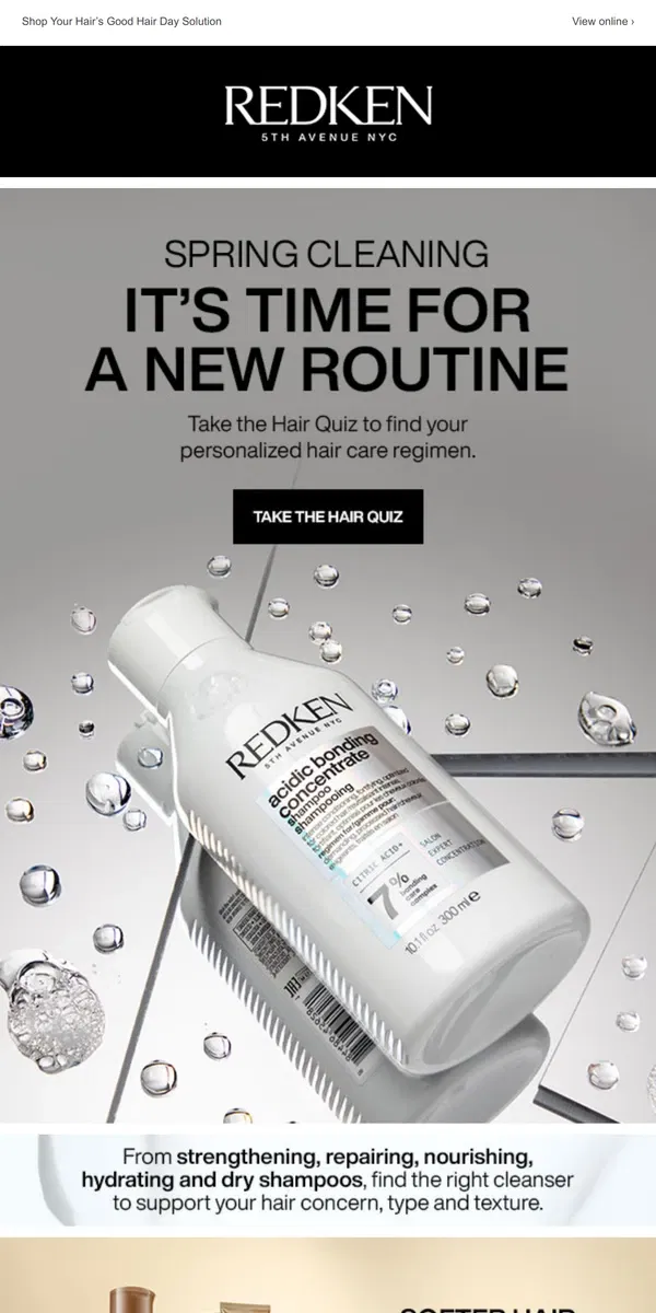 Email from Redken. Get in the Right Routine!