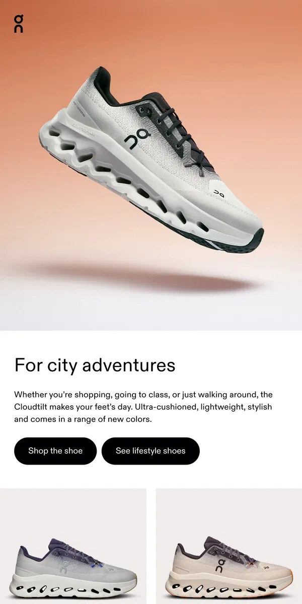 Email from On. ☁️ The Cloudtilt: your ultra-cushioned hero