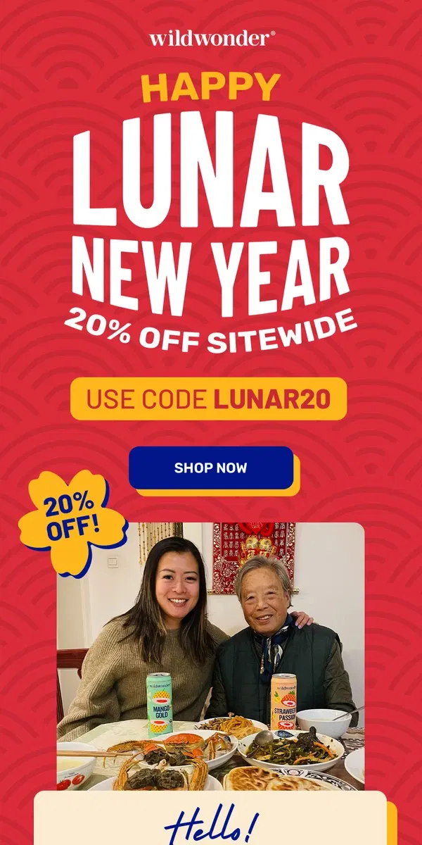 Email from wildwonder. 🐲🧧 Happy Lunar New Year from wildwonder! 🧧🐲