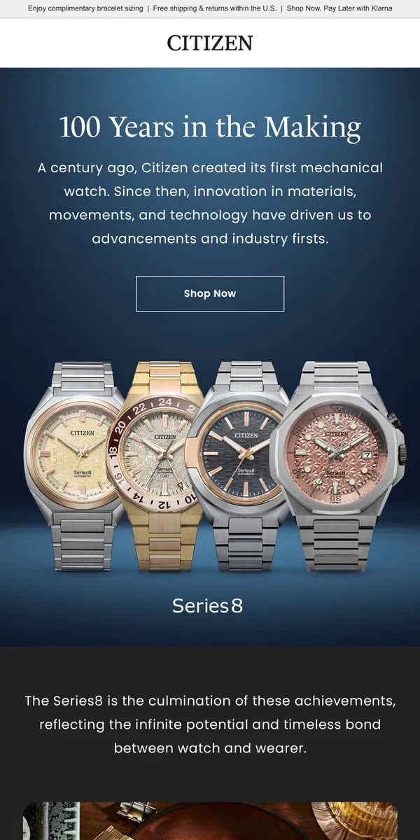 Email from Citizen Watch. The Series8