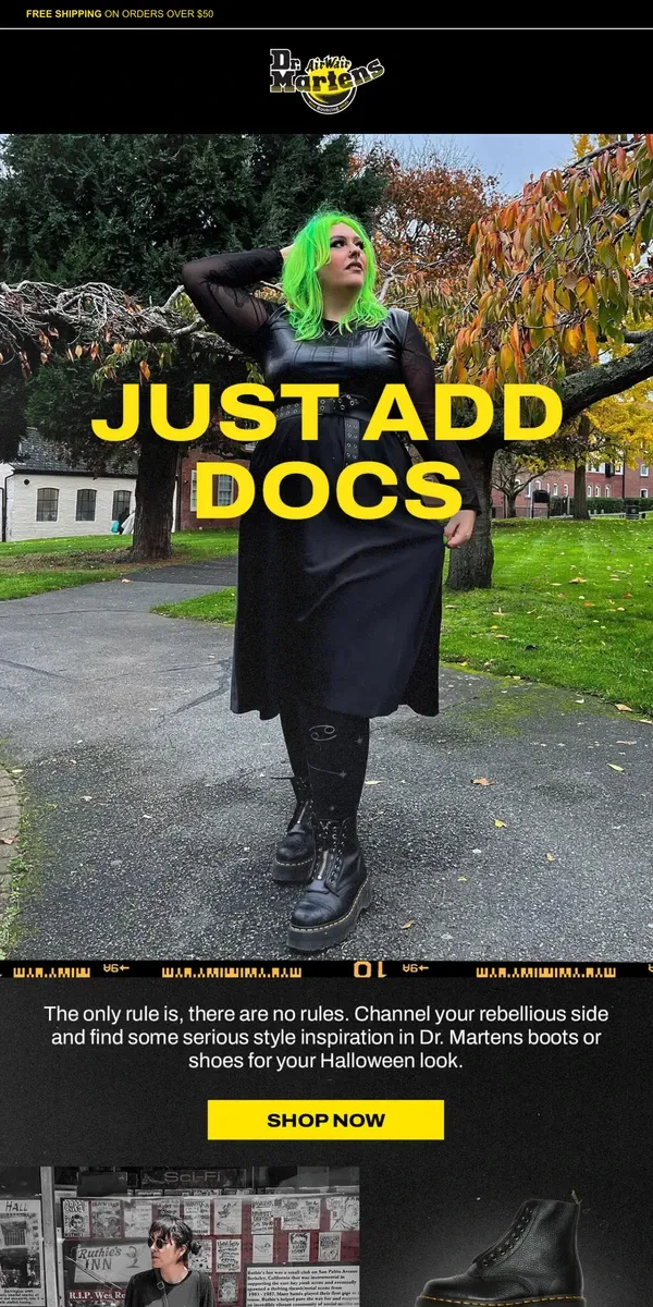 Email from Dr. Martens. Just add Docs