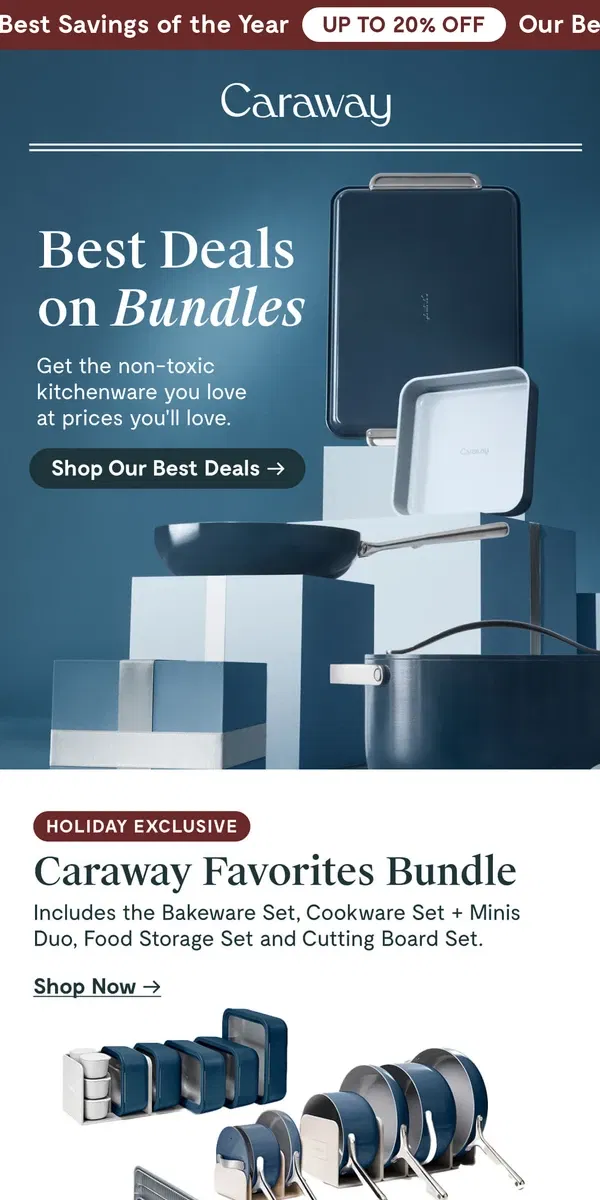 Email from Caraway. Bundle Up and Save Big!!