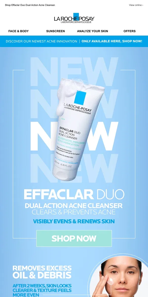 Email from La Roche-Posay. Discover our NEW acne solution inside!