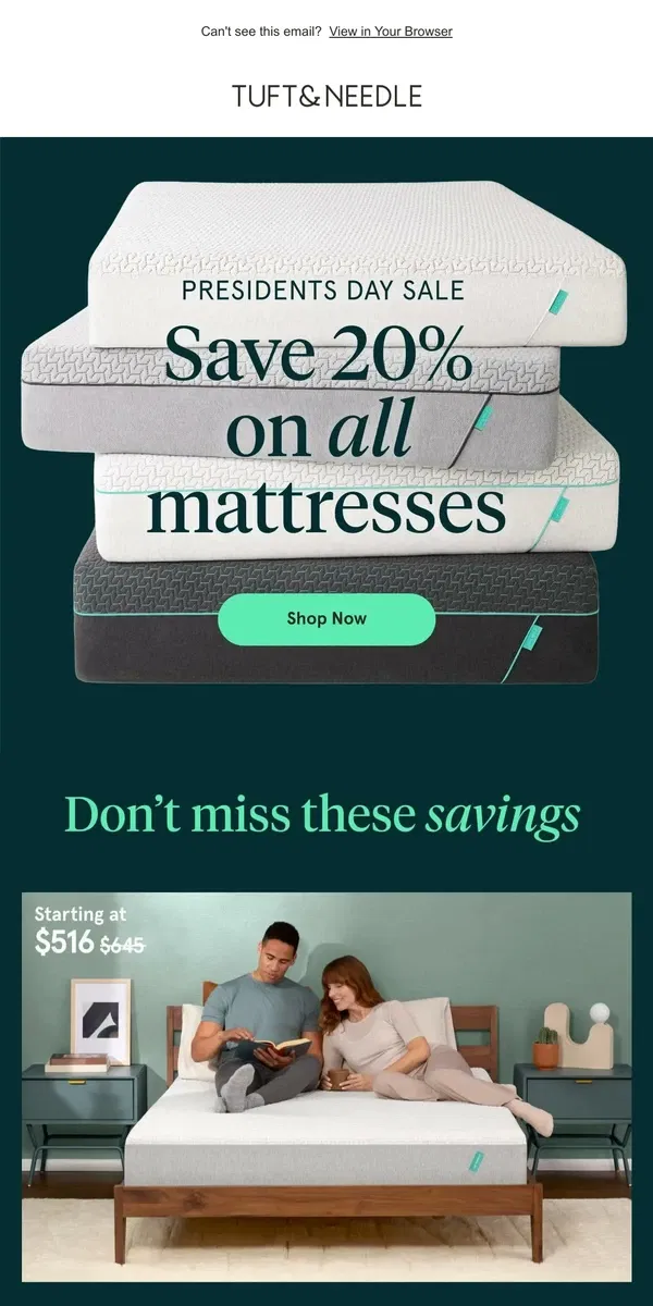 Email from Tuft & Needle. What makes our mattresses special?