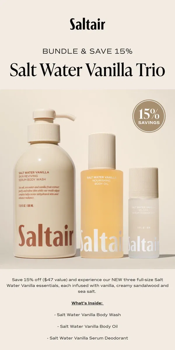 Email from Saltair. A Deal You'll Love