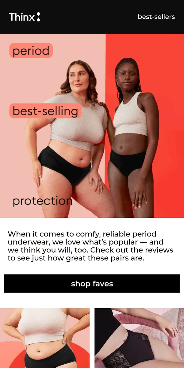 Email from Thinx. Now trending 👀