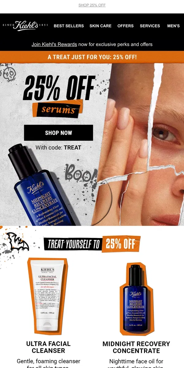 Email from Kiehl's. 💌 EXCLUSIVE For You: 25% OFF Starts NOW!