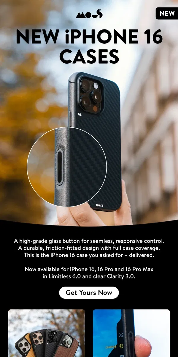 Email from Mous. The button case you’ve been waiting for