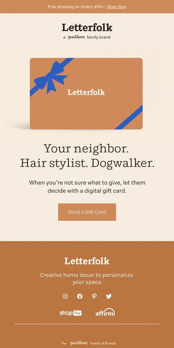 Email from Letterfolk. Looking for a last minute gift? 🎁