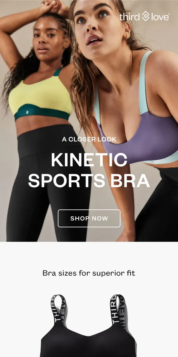 Email from ThirdLove. The BEST sports bra, made by the bra experts