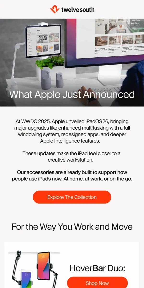 Email from Twelve South. Big Moves From Apple Last Week